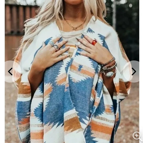 Free People Crossroads Poncho One Size - Picture 8 of 12